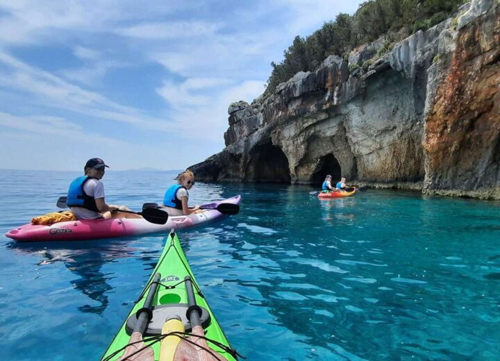 Kayaking to Zante’s magical Blue Caves